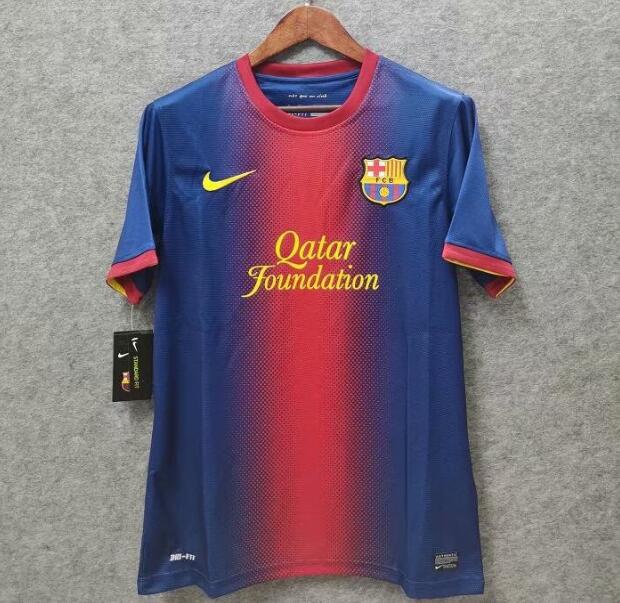 2012-13 Barcelona Retro Home Kit Soccer Jersey